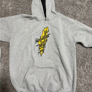 Gray Hoodie with Yellow Graphic